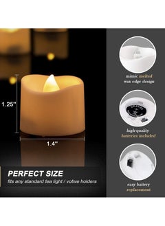MARKQ Flameless Candles [12 Pack] Battery Operated LED Votive Flickering Tealights Candles with Warm White Light for Wedding, Birthday Party, Holidays, Eid Ramadan Home Decoration  - Image 5