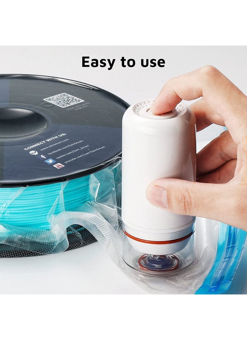 Excefore Vacuum Storage Bag Pump, Portable Mini Electric Air Pump Battery Powered Non-Rechargeable Pump for Filament Bag Sealing  - Image 4