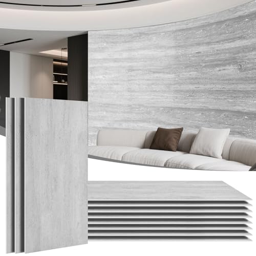 LARWORKS Natural Flexible Soft Stone Wall Panel, 20-Pack, 37.75 Sq Ft Coverage, Flexible & Bendable Exterior Wall Panels - Textured Stone Siding for Interior & Outdoor Use - Gray - Image 1