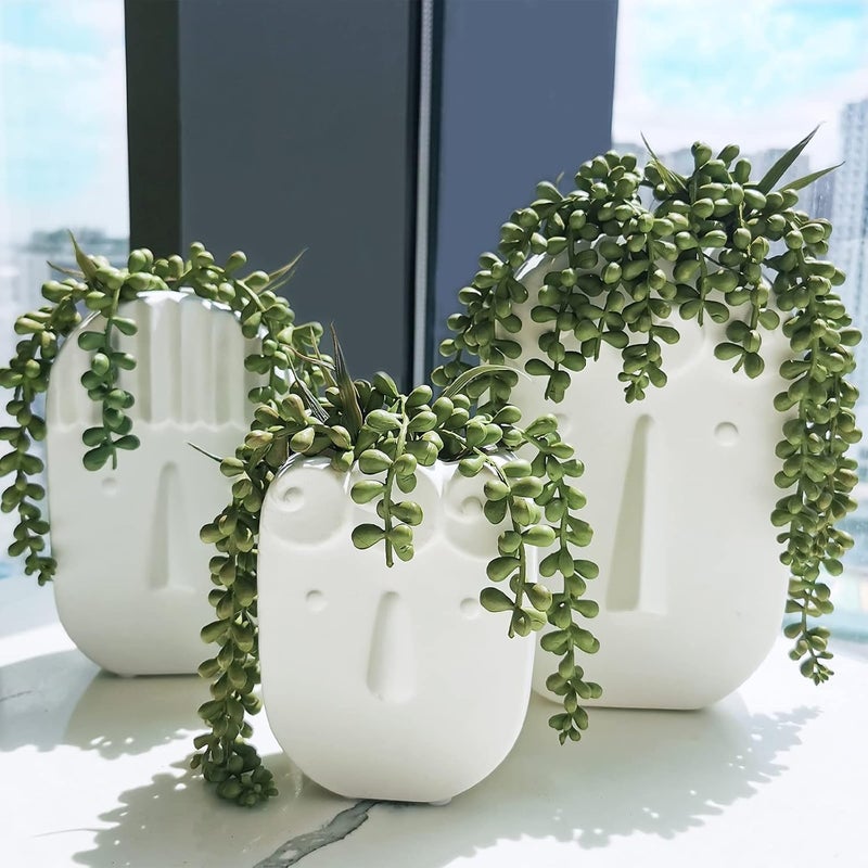 Supla 4 Pcs artificial hanging string of pearls plant fake succulent hanging Artificial Succulent Plants, String of Pearls, 34cm Hanging Basketplant, Lover Tears Plants - Image 2