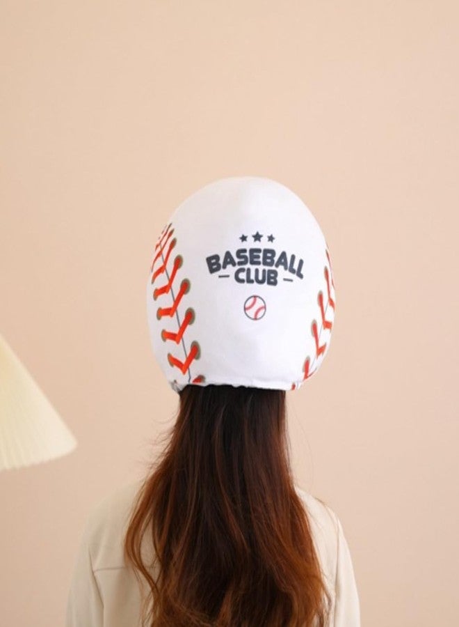 HIPIHOM Plush Sports Headgear Hat Halloween Hat Funny Novelty Toy Photo Props Warm Cosplay Costume Head Accessories for Party (Baseball) - Image 5