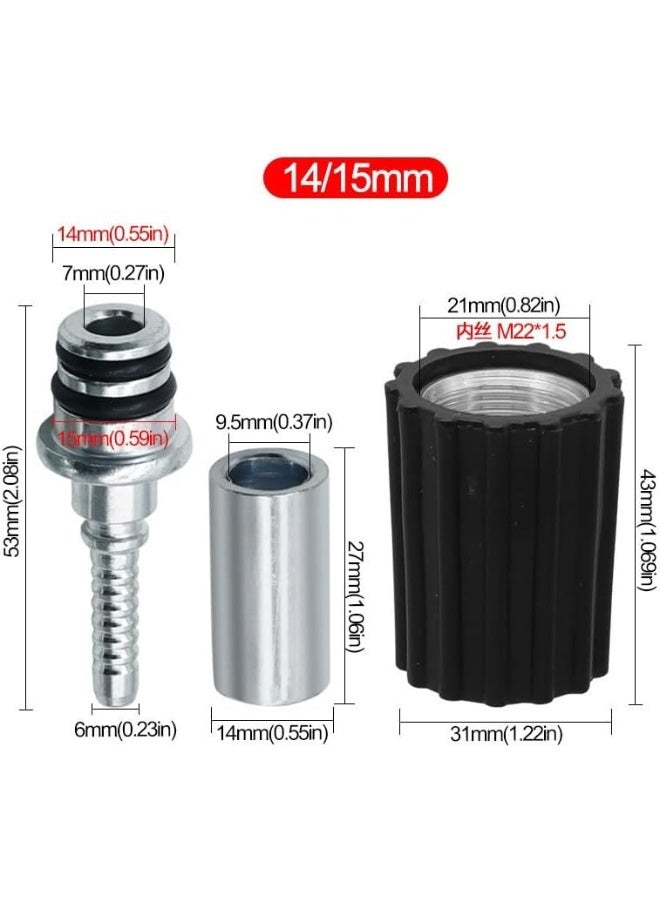 WsjiaboFux High Pressure Washer Hose Insert Fittings  - Image 5