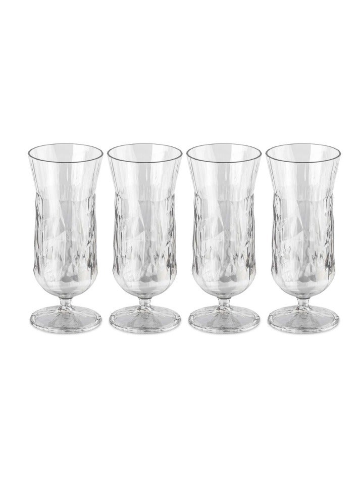Koziol Hurricane Glass Transparent Club No 17 480ml, Polycarbonate (Pack of 4) - Image 1