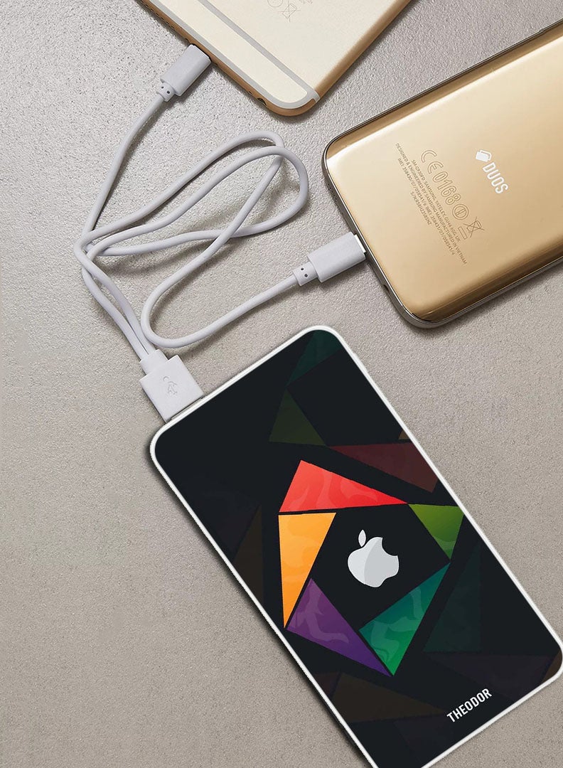Theodor 10,000 mAh Super Fast Charging Ultra Compact Power Bank with Quick Charge & Power Delivery, Portable Charger For iPhone and Android Triangle - Image 2