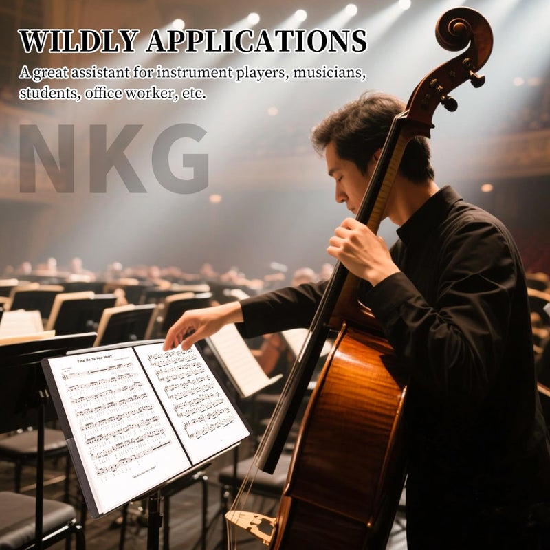 NKG Music Folder Sheet Music Folders Binder Music Choral Storage Holder Band Folder (Staff Notation, 1p) - Image 5