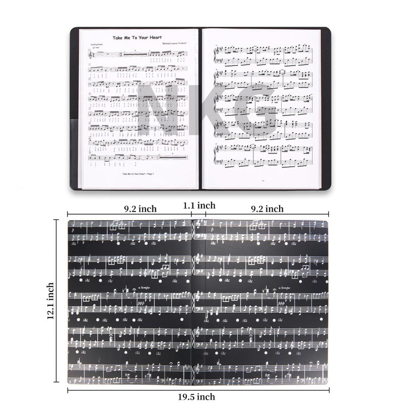 NKG Music Folder Sheet Music Folders Binder Music Choral Storage Holder Band Folder (Staff Notation, 1p) - Image 2