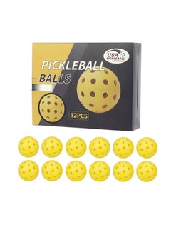 Generic Professional Glow Pickleball 40-Hole Gift Box Set 12 yellow 40 hole ball [color box packaging]] 
