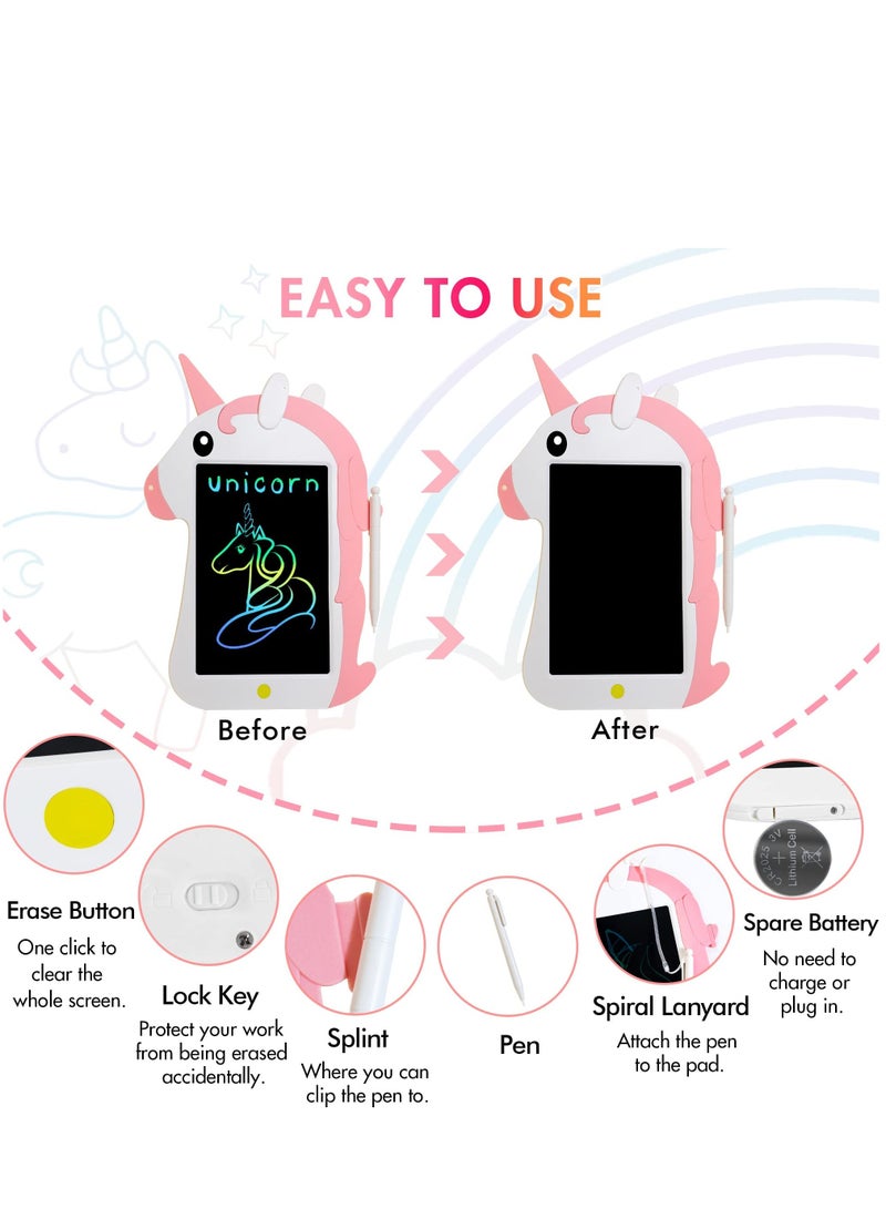 Unicorn LCD Writing Tablet for Kids 8.5 Inch Doodle Scribbler Pad with Stylus,Painting Board, Magic Board, Birthday Gifts, Drawing Board Educational Toys for 3+ Years Old - Image 2
