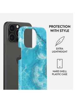 BURGA iPhone 15 Pro Case, 2 Piece Hard Shell + TPU Silicone Interior, Shock Absorption, All Port Accessible, Raised Bezel For Screen & Camera Protection, Never Fading HQ Print, Ocean Waves  - Image 2
