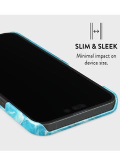 BURGA iPhone 15 Pro Case, 2 Piece Hard Shell + TPU Silicone Interior, Shock Absorption, All Port Accessible, Raised Bezel For Screen & Camera Protection, Never Fading HQ Print, Ocean Waves  - Image 4