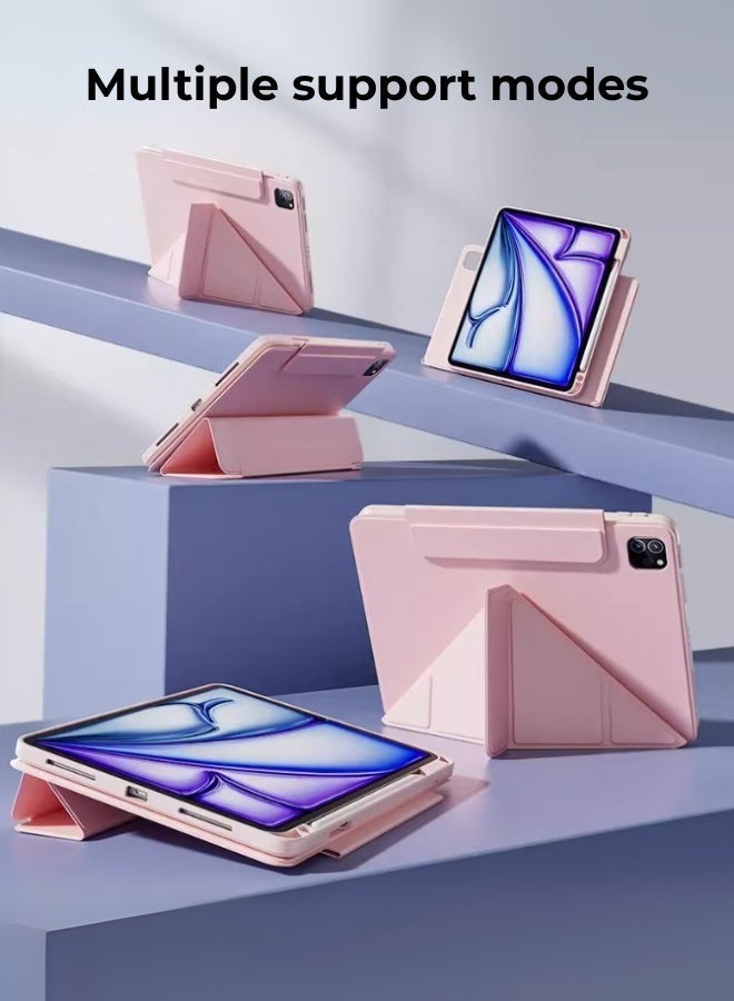 iPad 11th Generation Case (A16 2025) Case and iPad 10th 10.9 Inch Case With Pen Slot/720 Degree Convenient Magnetic Attachment/Shockproof Y Folding Stand/Auto Sleep/Wake Slim Stand/AED 35 Gift Set Anti-Glare Protective Film/Felt Tablet Pouch -Pink - Image 3