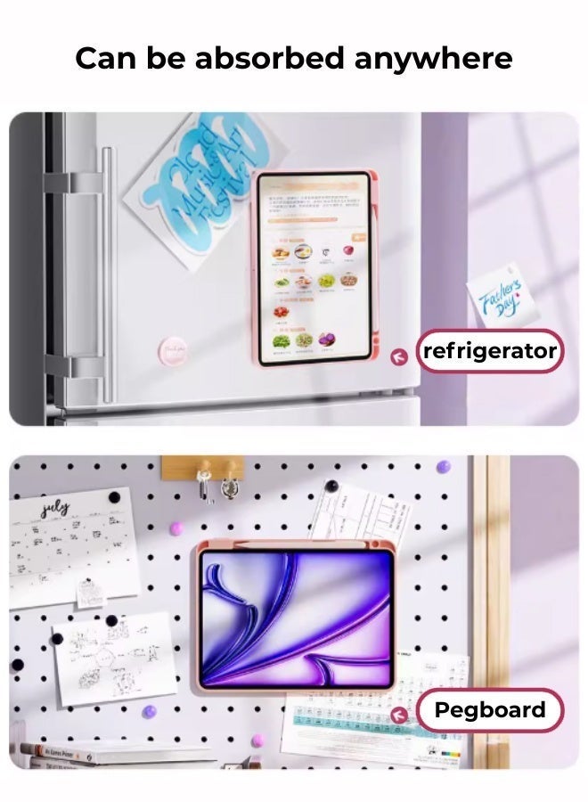 iPad 11th Generation Case (A16 2025) Case and iPad 10th 10.9 Inch Case With Pen Slot/720 Degree Convenient Magnetic Attachment/Shockproof Y Folding Stand/Auto Sleep/Wake Slim Stand/AED 35 Gift Set Anti-Glare Protective Film/Felt Tablet Pouch -Pink - Image 5