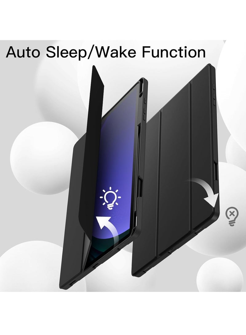 DUSALA Case for Samsung Galaxy Tab S10 Plus 12.4 Inch with S Pen Holder, Soft TPU Tri-Fold Stand Protective Tablet Cover, Support S Pen Charging, Auto Wake/Sleep - Image 5