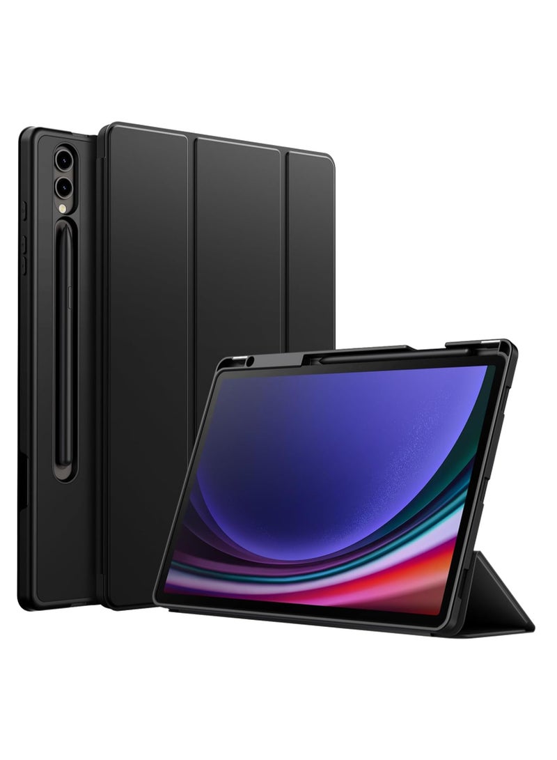 DUSALA Case for Samsung Galaxy Tab S10 Plus 12.4 Inch with S Pen Holder, Soft TPU Tri-Fold Stand Protective Tablet Cover, Support S Pen Charging, Auto Wake/Sleep - Image 1