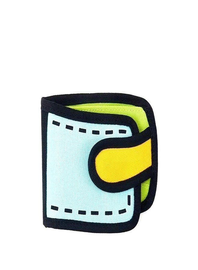 Craoopii Funny 2D Cartoon Wallet Creative Cute Wallet 3D Style 2D Drawing Cartoon Wallet for Women Men (blue) - Image 1