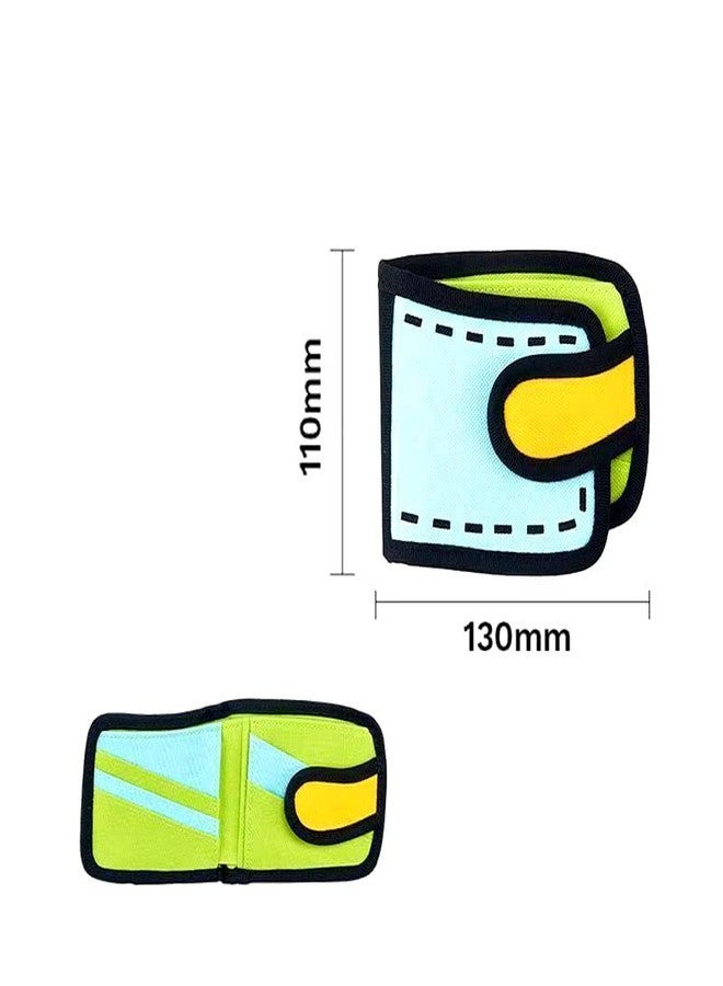 Craoopii Funny 2D Cartoon Wallet Creative Cute Wallet 3D Style 2D Drawing Cartoon Wallet for Women Men (blue) - Image 2