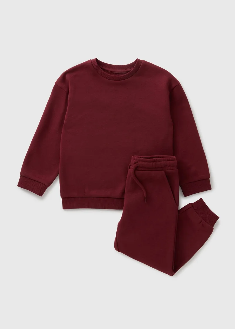 Matalan Boys Burgundy Sweatshirt & Jogging Bottom Set