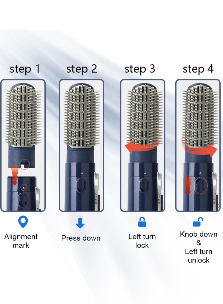 Uliova Hair Straightening Comb ,Blow Dryer Hair Comb ,Electric Hair Straightening Comb (Blue Silver)