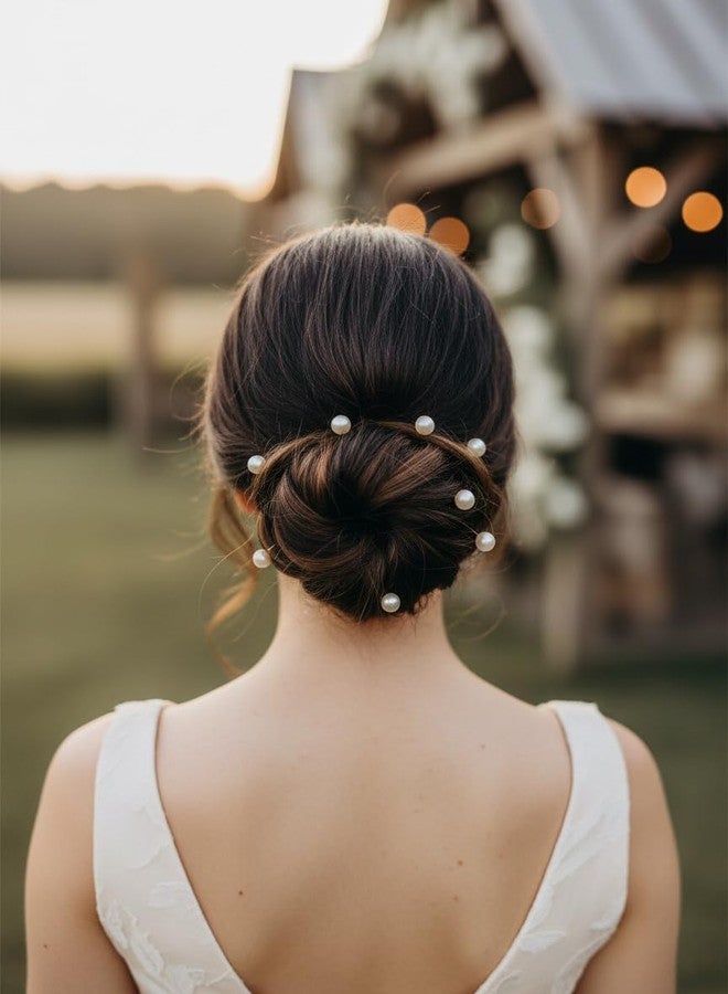 DHANABAPA Pearl Hair Pins Set for Women | Wedding & Party Hair Accessories | Decorative Faux Pearl U Pins for Bun, Juda & Elegant Hairstyles (18 Pcs - Silver) - Image 3