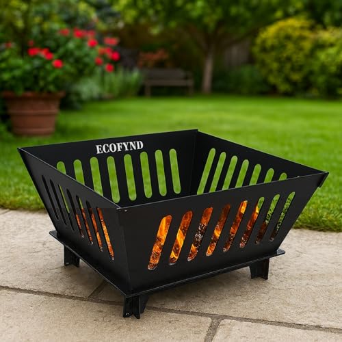 ecofynd Portable Charcoal Fire Pit for Garden, Modern Bonfire Pit Foldable & Compact Fire Bowl Brazier for BBQ, Picnic, Camping, Traveling, Outdoor Cooking, Heavy Duty Angithi for Winter (BBQ003) - Image 1