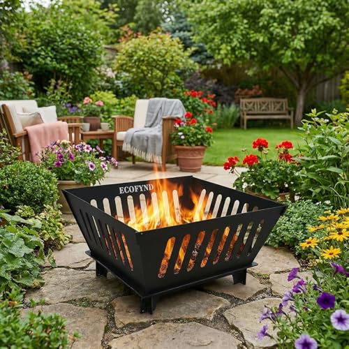 ecofynd Portable Charcoal Fire Pit for Garden, Modern Bonfire Pit Foldable & Compact Fire Bowl Brazier for BBQ, Picnic, Camping, Traveling, Outdoor Cooking, Heavy Duty Angithi for Winter (BBQ003) - Image 5