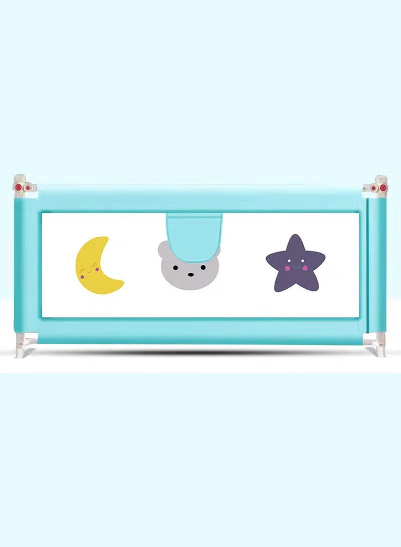 ما بيبي درابزين سرير أمان قابل للفصل للرضع، سياج أمان مع زر مزدوق لقفل الأطفال الصغار - Image 1