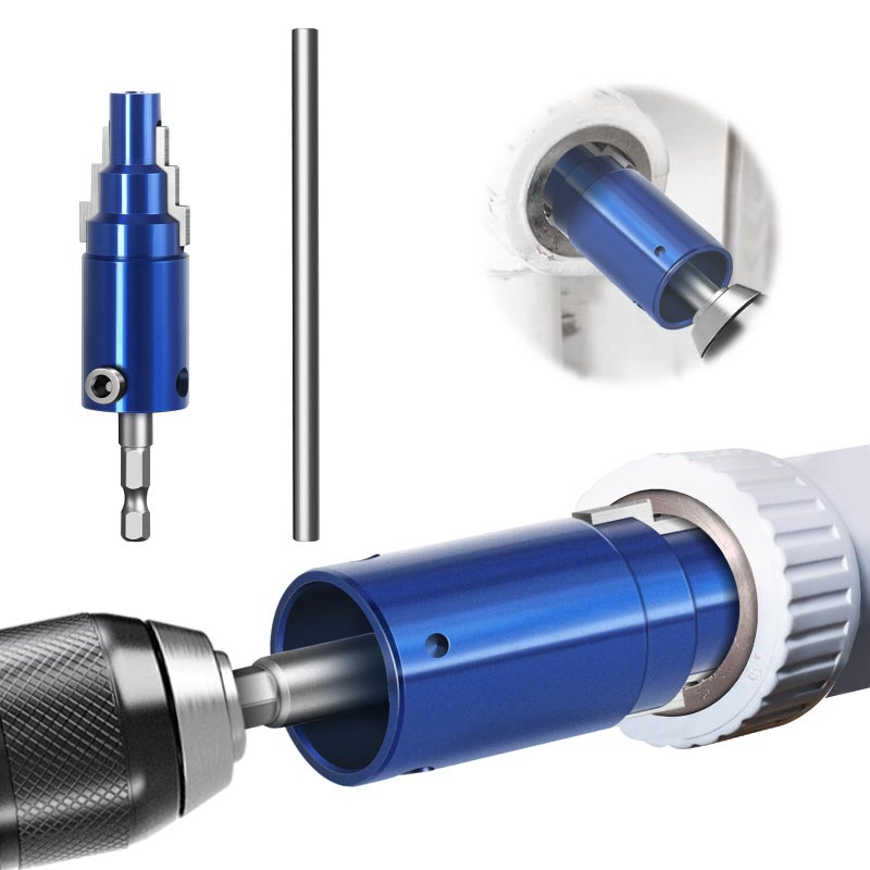 Holimax 1Pack Broken Pipe Extractor Tool for 1/2", 3/4", 1"ï¼ŒBroken Valve Extractor Tool with 40CRV Steel Hex Shank for Removes Rusted/Damaged Faucet Bolts & Angle Valves - Image 1