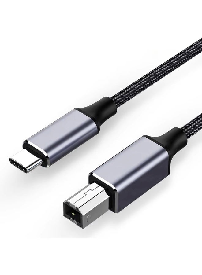 Chabeia 2M Type C to USB B 2.0 Data Cable USB C Male to USB B Male Adapte Cable For Docking Station External Hard Drivers Scanner Printer - Image 1