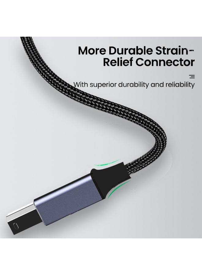 Chabeia 2M Type C to USB B 2.0 Data Cable USB C Male to USB B Male Adapte Cable For Docking Station External Hard Drivers Scanner Printer - Image 4