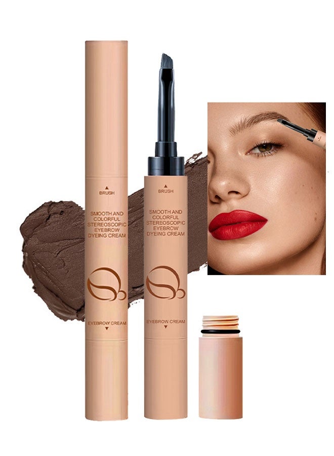 OCHEAL Stereoscopic Eyebrow Dyeing Cream，Eyebrow Pencil Waterproof, Long Lasting Eye Brow Definer Pen, Multi-purpose Eye Liner Pen, Natural Matte Eyebrow Makeup -#01 HONEY TEA COLOR - Image 1