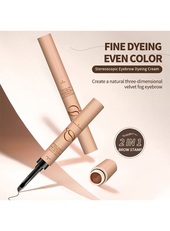 OCHEAL Stereoscopic Eyebrow Dyeing Cream，Eyebrow Pencil Waterproof, Long Lasting Eye Brow Definer Pen, Multi-purpose Eye Liner Pen, Natural Matte Eyebrow Makeup -#01 HONEY TEA COLOR - Image 3