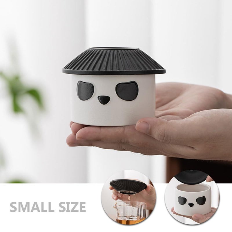 Ceramic Panda Tea Strainer Fine Mesh Loose Leaf Tea Filter Sturdy Small - Image 4