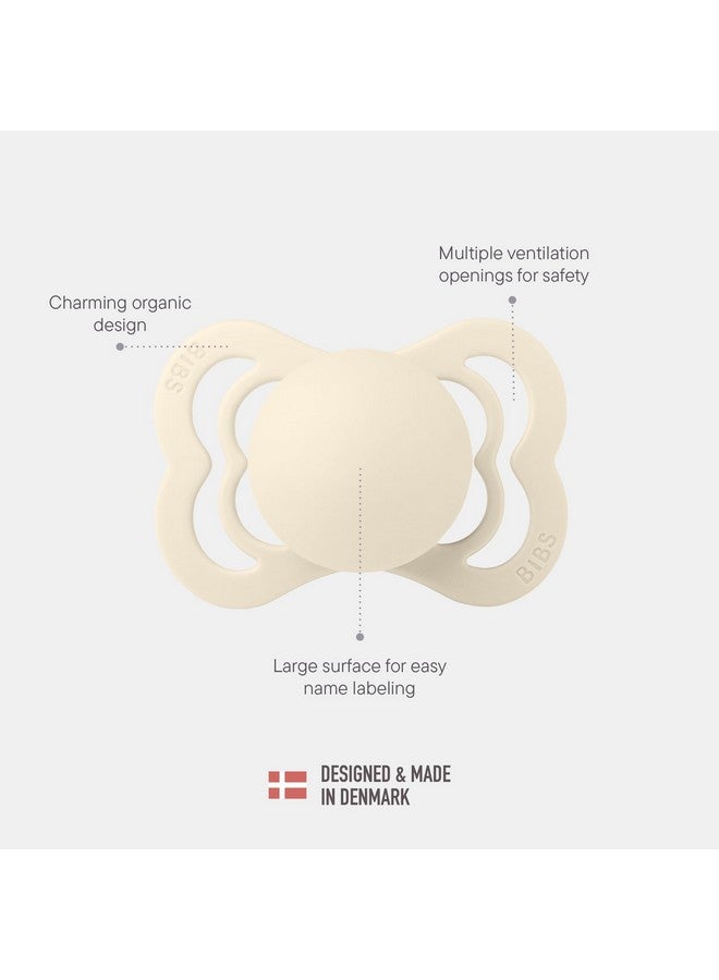 بيبس لهاية BIBS Supreme للأطفال، عبوة من قطعتين | صُنعت في الدنمارك | لهاية خالية من مادة BPA، حلمة متناسقة، سيليكون، مقاس 1 (من 0 إلى 6 أشهر)، أزرق سحابي/فولاذي - Image 4