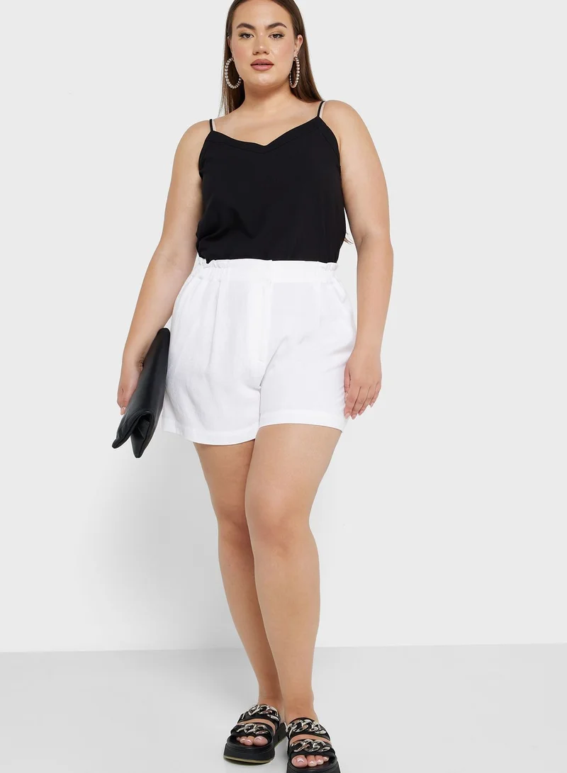 Topshop Curve High Waist Mini Shorts