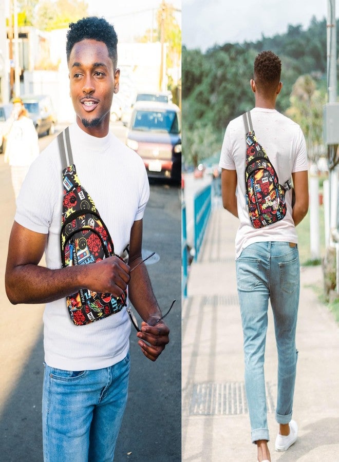 World Star Polyester Waist Pack Travel Handy Hiking Zip Pouch Document Money Phone Belt Sport Bag for Men and Women and Adult | Multicolor | worldstar Chester Printted Bag - Image 2
