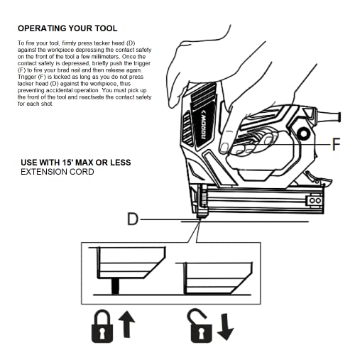 Arrow Fastener Arrow ET200BN Heavy Duty Electric Brad Nailer, Professional Nail Gun for Trim, Picture Frames, Crafts, Fencing, Uses Brad Nails in 5/8-Inch, 3/4-Inch, 1-Inch, and 1-1/4-Inch - Image 4