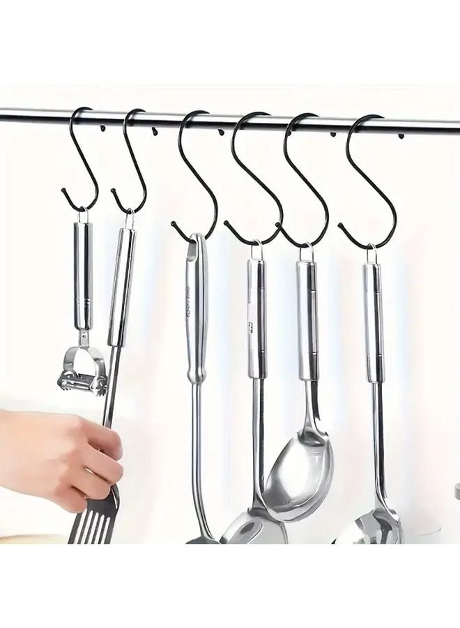 40 قطعة من خطاطيف S الفضية متينة مضادة للانزلاق تركيب حائطي للمطبخ خزانة الملابس الحديقة - Image 5