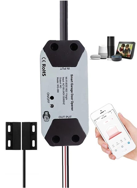 Garage Door Opener WiFi Controller Tuya Smart Switch Work with Alexa Echo Google Home SmartLife/Tuya APP Control No Hub Required