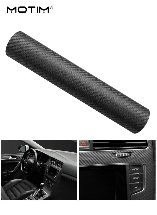 Motim 3D Carbon Fiber Film Vinyl Wrap Car Sticker 152*30 CM, Car Interior Detailing Wrap Protective Stickers Tape, DIY Wrap Papers for Automotive Interior Exterior Decoration - Image 1