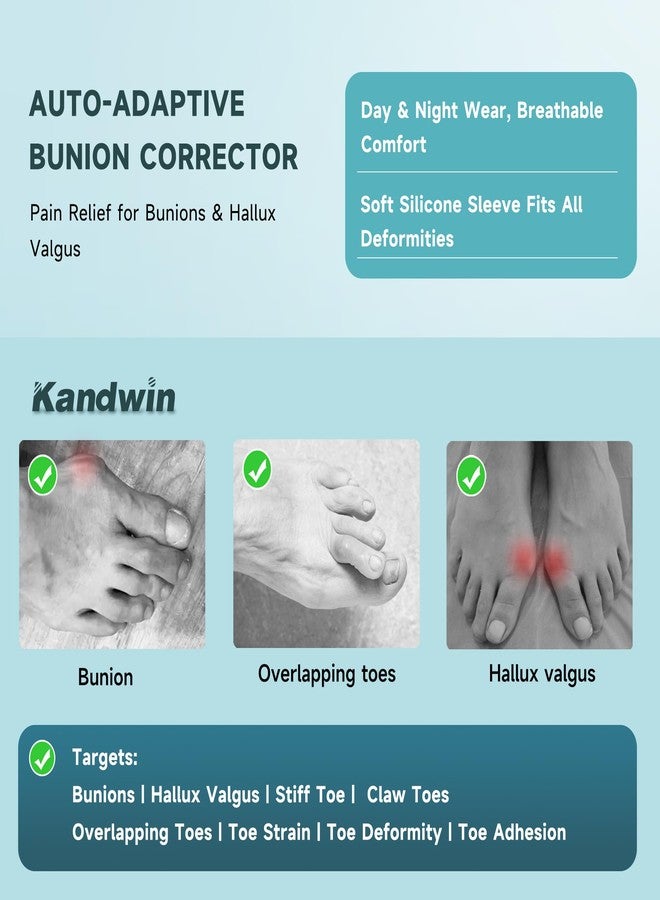 Kandwin Auto-Adaptive Bunion Corrector for Women Men Big Toe, Bunion Relief - Image 2