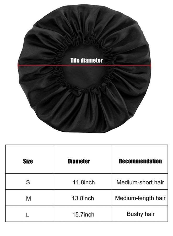 Blulu 3 Pieces Sleep Cap Satin Bonnet Night Sleeping Soft Hair Turbans for Women and Girls - Image 3