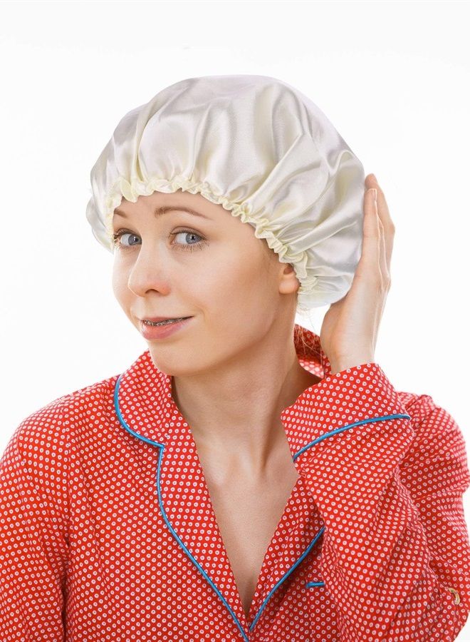 Blulu 3 Pieces Sleep Cap Satin Bonnet Night Sleeping Soft Hair Turbans for Women and Girls - Image 5