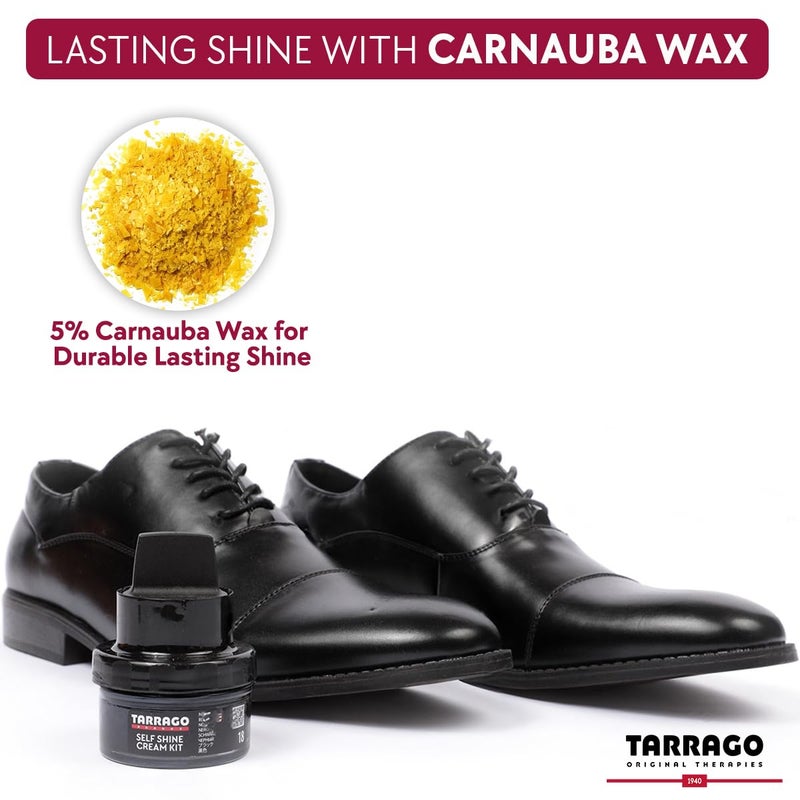 Tarrago Self Shine Shoe Polish with Applicator â€“ Quick Shine Shoe Cream for Leather Boots and Shoes - 1.76 Fl. Oz â€“ Black #18 - Image 2