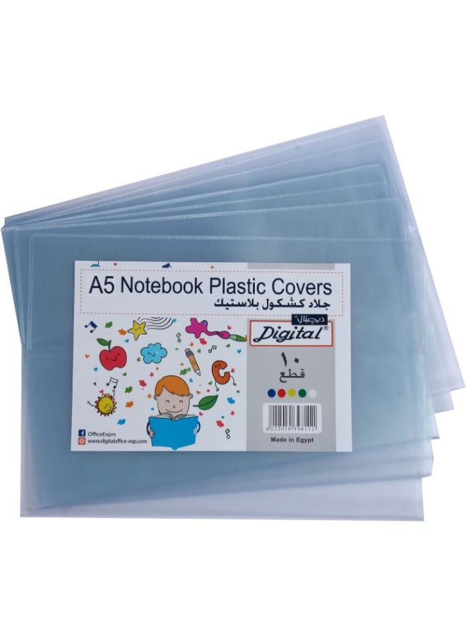 Digital School Notebook Plastic Cover, A5, Pack of 10