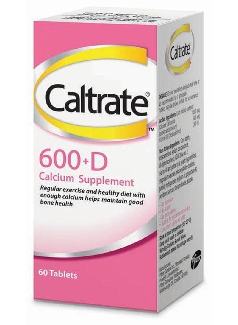 Caltrate 600 Mg With Vitamin D 60's