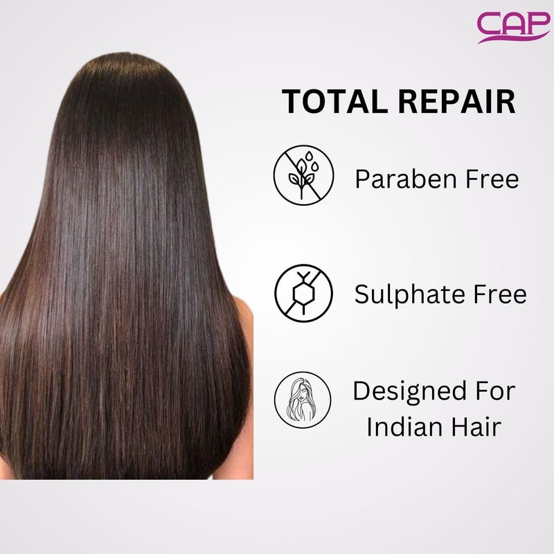 Uranus CAP Total Repair Conditioner 300ml Keratin Ceramide Deep Hair Repair Frizz Control Sulfate Paraben Free For Damaged Weak Hair - Image 3
