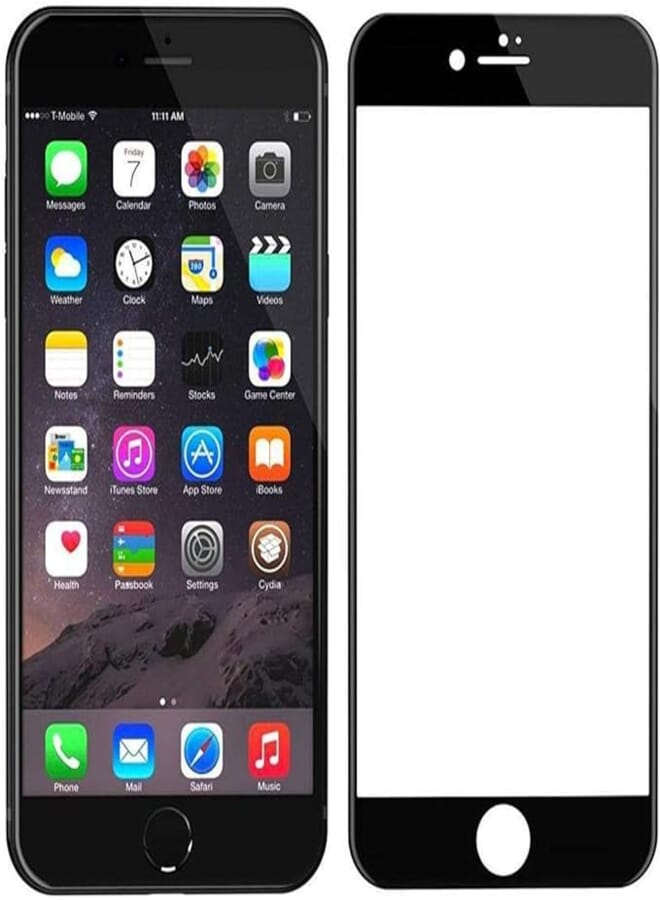 OR 5D Glass Tempered Screen Protector, Full Glue, 9H Hardness, Easy Installation Scratch Resistant for iphone 7,8 Plus - Black