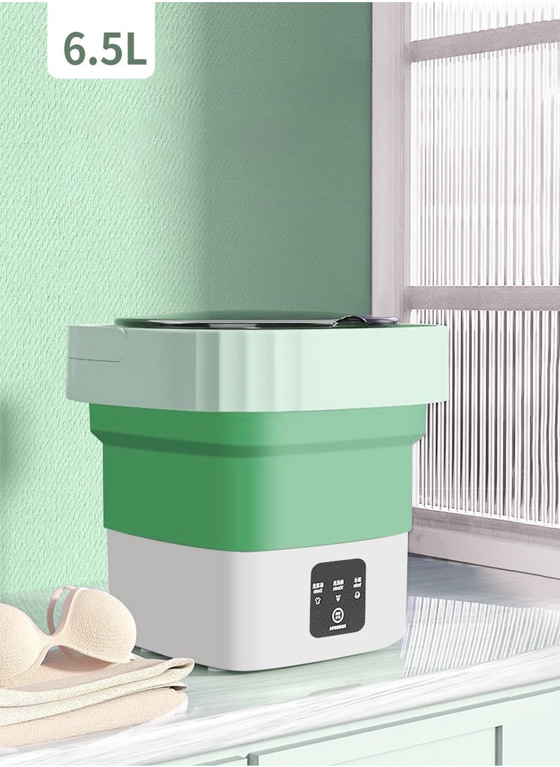 Beirui Mini Folding Washing Machine, 6.5L Portable Washing Machine with Drain Basket, for Apartment, Travel, Underwear, Personal, Kids  - Image 1