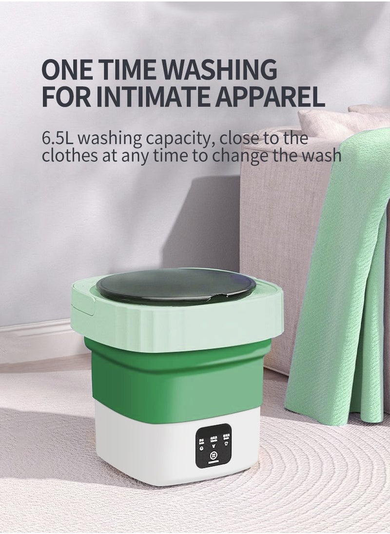 Beirui Mini Folding Washing Machine, 6.5L Portable Washing Machine with Drain Basket, for Apartment, Travel, Underwear, Personal, Kids  - Image 2