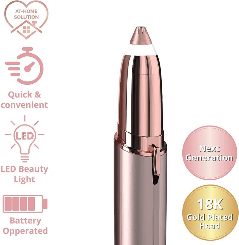 N.C Eyebrow Hair Remover, Eyebrow Shaper for Women, Painless-Precision Eyebrow Trimmer Brows Epilator Eye Brow Facial Face Razor for Face Lips Nose Facial Hair Removal with LED Light - Image 1